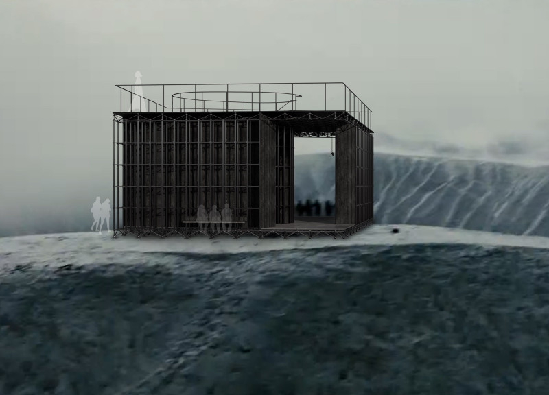 Burnt Cedar Panels Framing Views Within a Sustainable Visitor Pathway