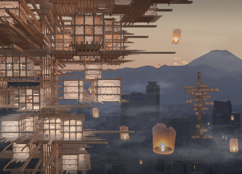 Timber Structure with Mortise Joints Supporting Community Healing in Tokyo