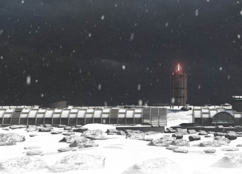 Floating Timber Arches over Geothermal Fissures