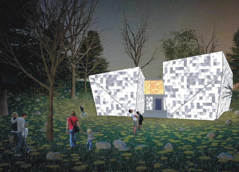 Light-Filled Spaces with Concrete and Steel in a Tranquil Cemetery Setting