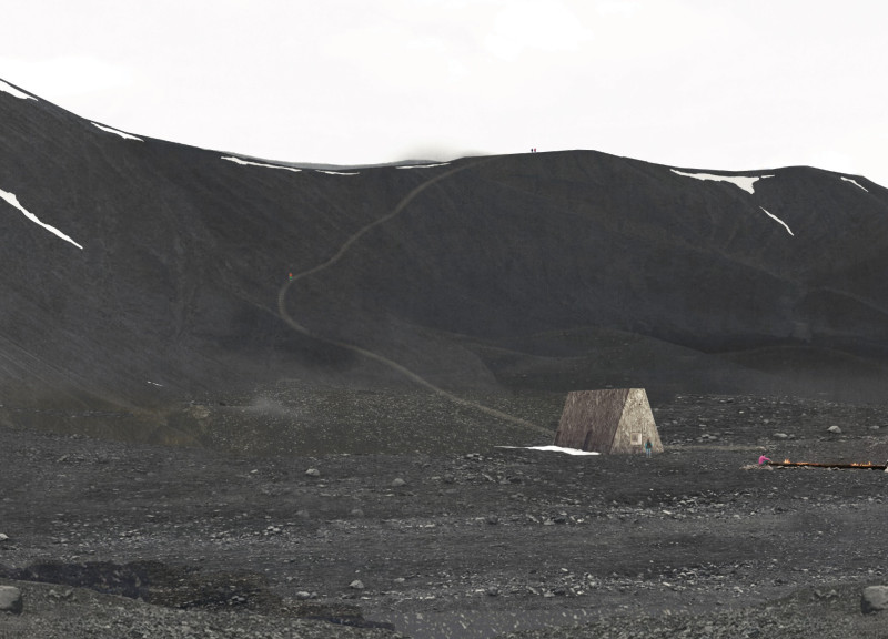 Hearth-Centered Gathering Space Within Icelandic Landscape
