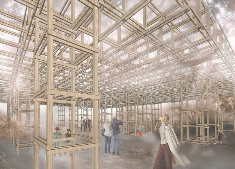 Dancing Shadows in Wood-Paneled Spaces for Community Interaction