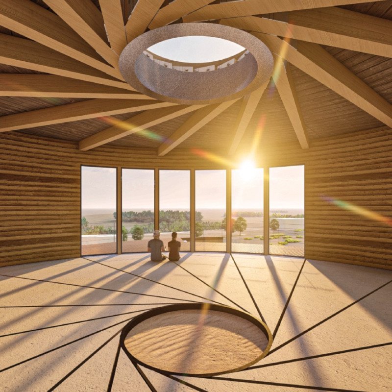 Spiral Pathways and Community Interaction in a Multi-Functional Gathering Space