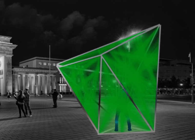 Illuminated Steel Structure Enhancing Social Connection in Public Spaces