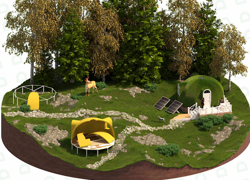 Polyurethane Foam Dome with Natural Light and Acoustic Comfort