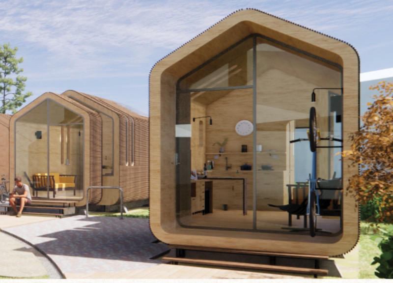 Cardboard and Plywood Modular Units for Affordable Urban Living