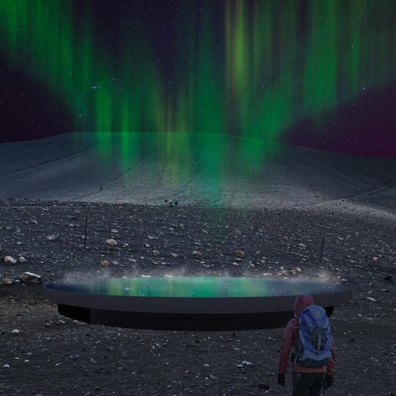 Volcanic Ash Structure Offering Immersive Views of Hverfjall