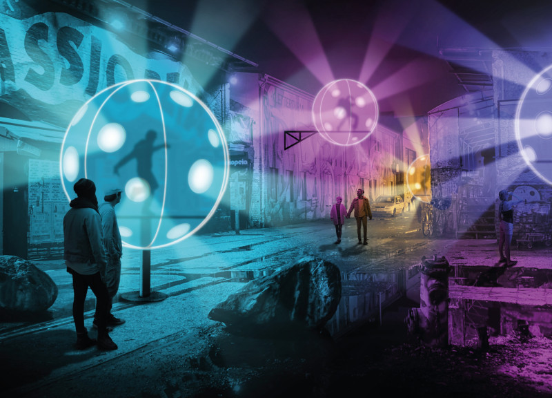 Light Balls Creating Interactive Urban Experiences with Semi-Translucent Fabric