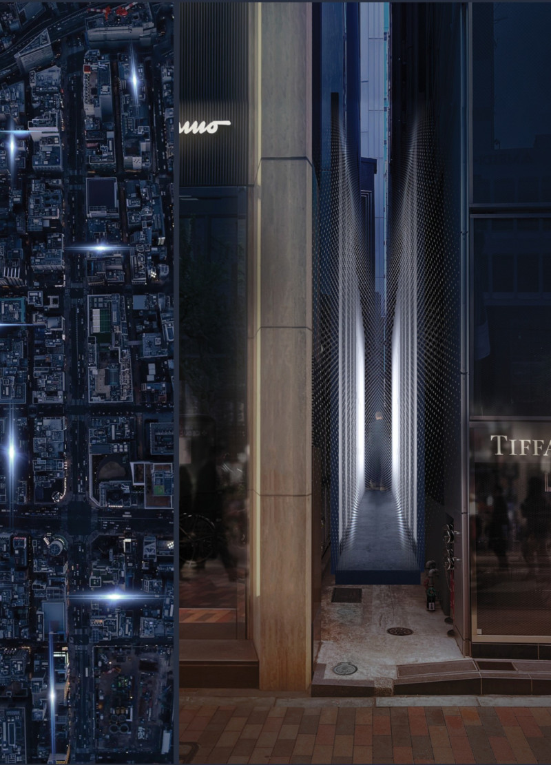 Responsive LED Panels and Cast Ceramic Flooring Transforming Tokyo's Urban Alleys into Meditation Spaces