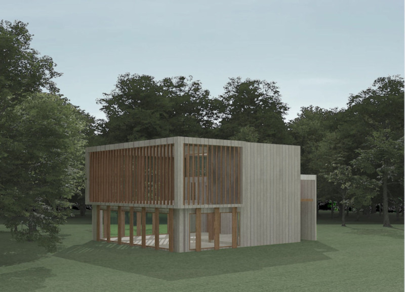 Charred Wooden Shingles and Cross-Laminated Timber Shape a Contemplative Retreat