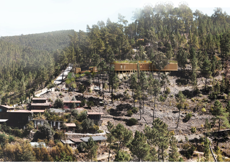 Zen Garden Retreat Using Local Stone and Green Roofs