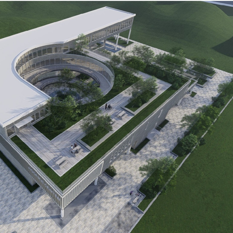 Green Spaces Integrating Private Wards for Emotional Support