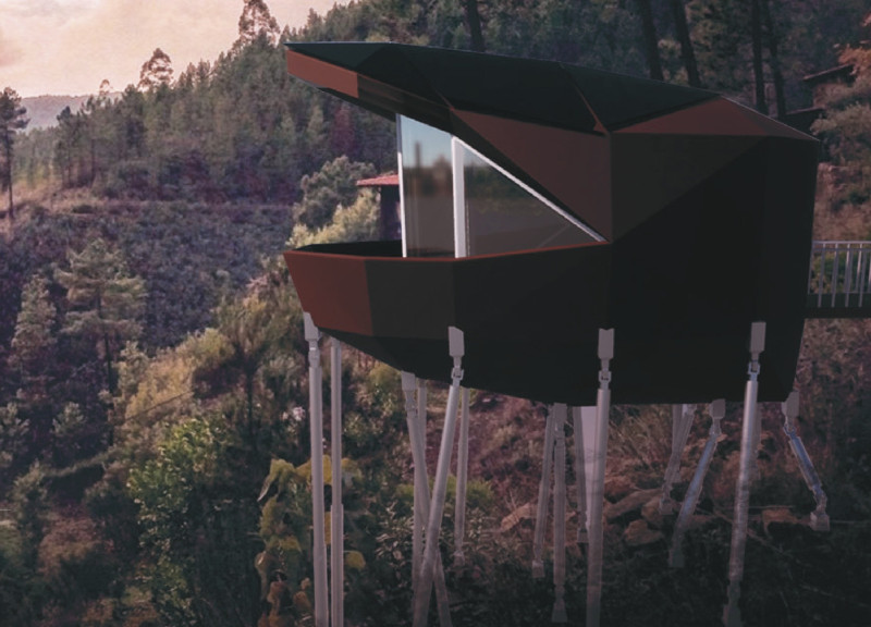 Reddish-Brown Covered Retreat Offering 360-Degree Nature Views