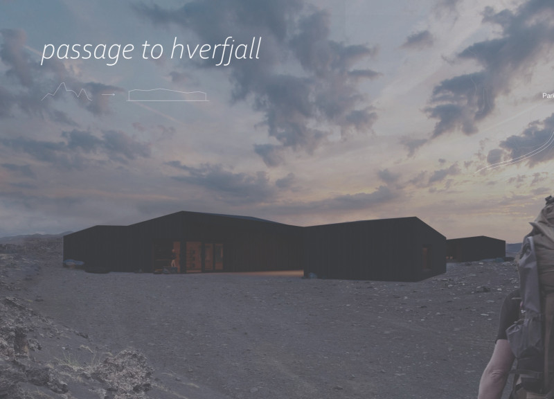 Charred Timber Cladding and Landscape Framing in a Volcanic Setting