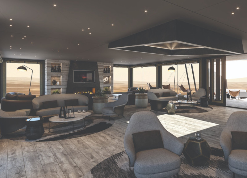 Stargazing Funnels and Sustainable Tent Canvas in Desert Luxury Retreat