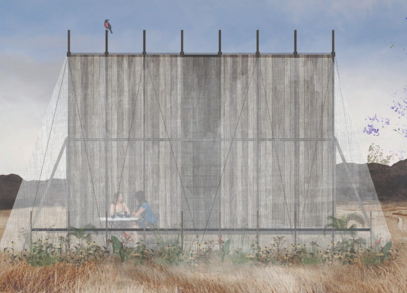 Fog Collector with Wrapping Cloth Enhancing Coastal Living