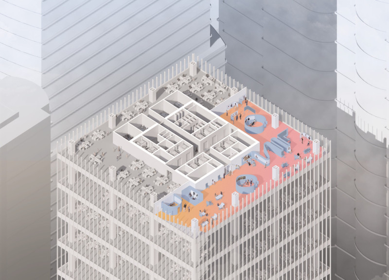 Workspace Nodes Featuring Reclaimed Spaces and Collaborative Elements