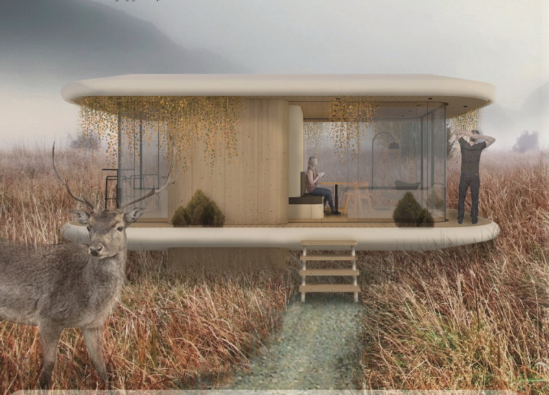 Floating Home with Thermal Glass Envelope and Efficient Rainwater Filtration