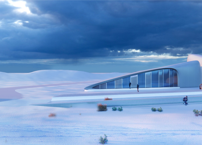 Concrete Shells Embracing Geological Context for a Cinematic Experience