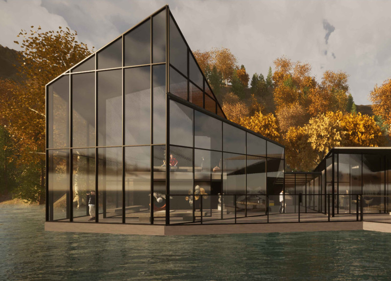 Fluid Shapes and Transparent Glass Overlooking Crummock Water