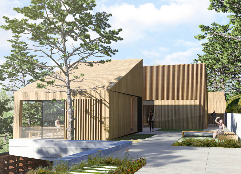 Integrating Brick Pathways and Portuguese Sandstone in a Valley Retreat