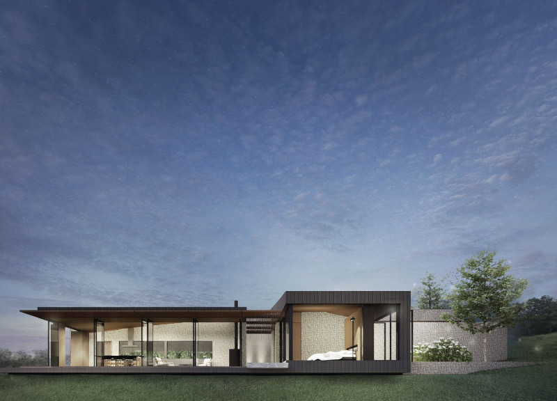 Weatherboard Retreat Emphasizing Self-Sufficiency and Mindfulness