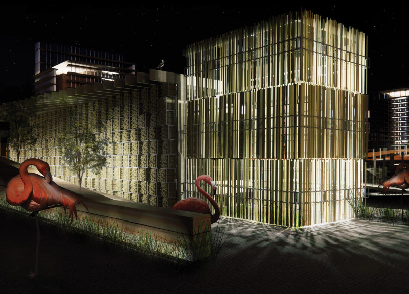 Reed Panel Structures Elevating Habitat Connectivity in a Wetland Visitor Center