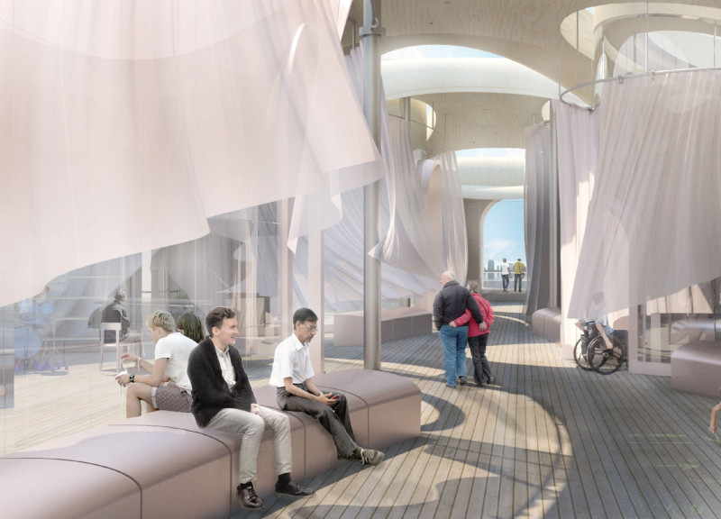 Cylindrical Glass Retreat with Multi-Faith Reflection Spaces