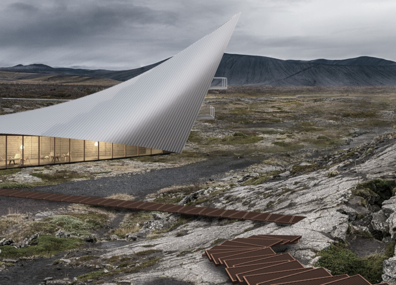 Concrete Towers Overlooking Natural Fissures and Caves