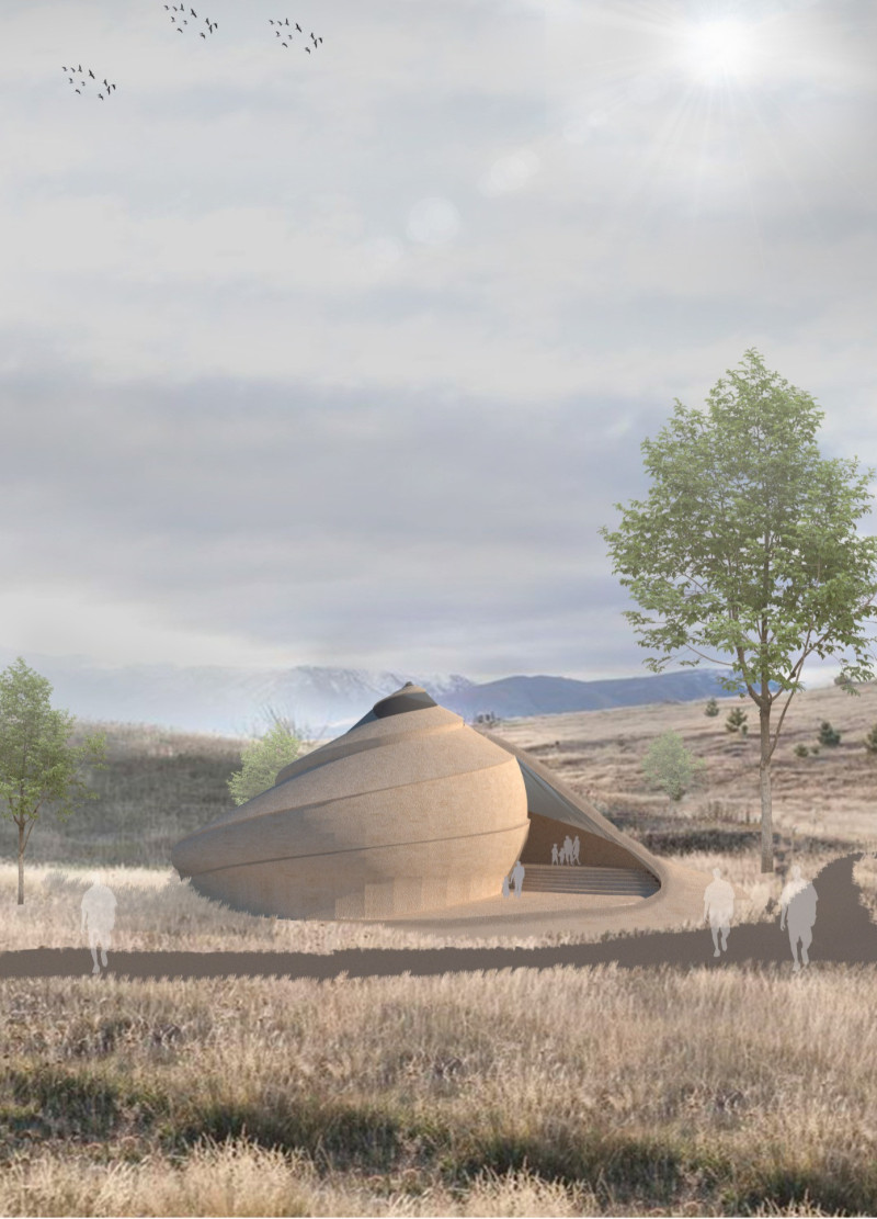 Rammed Earth Structure Embracing Natural Forms for Community Engagement