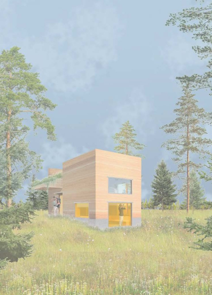 Amber Accents and Rammed Earth Form a Retreat in the Latvian Landscape