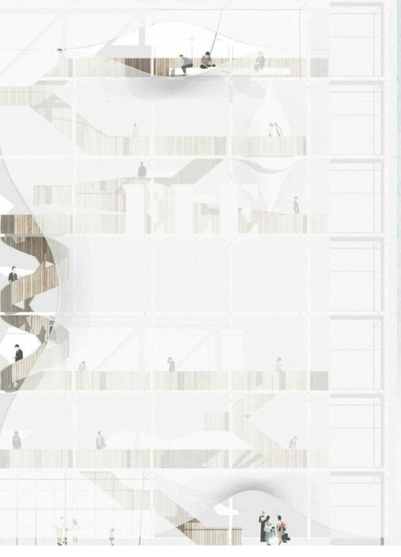 A Steel Observation Tower with Chainmail Drape for Equine Event Views