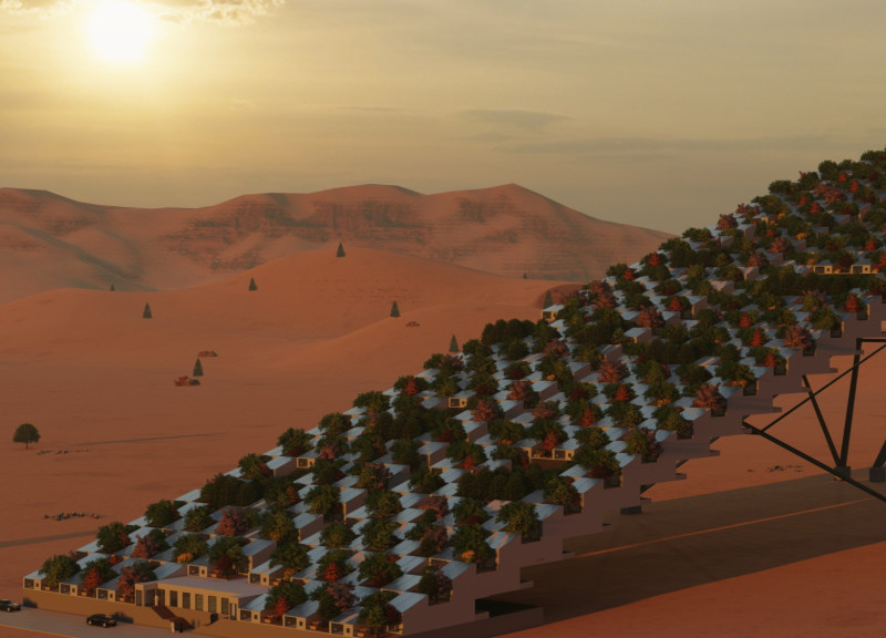 Elevated Living with Cascading Green Roofs and Natural Light