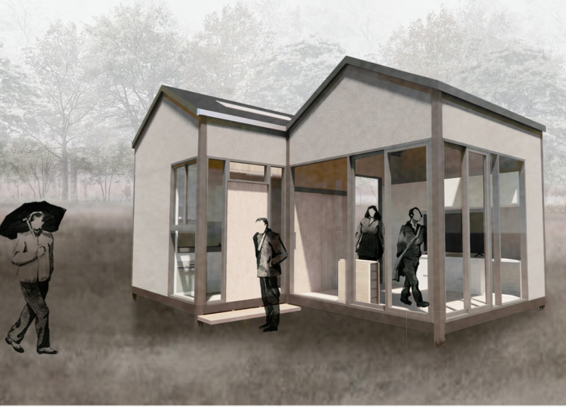 Rainwater-Collecting Microhome Constructed with Steel and Wood in Malaysia