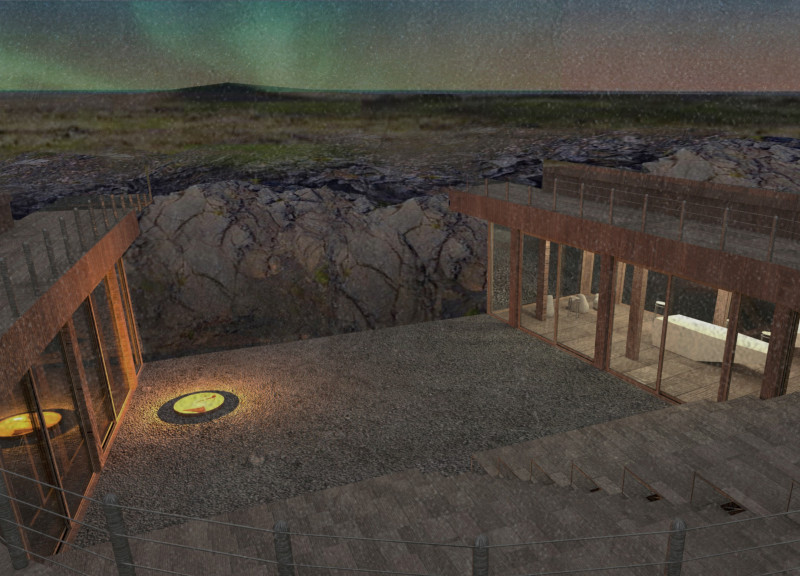 Charred Wooden Shingles and Glass Facades Forming a Sustainable Community Space