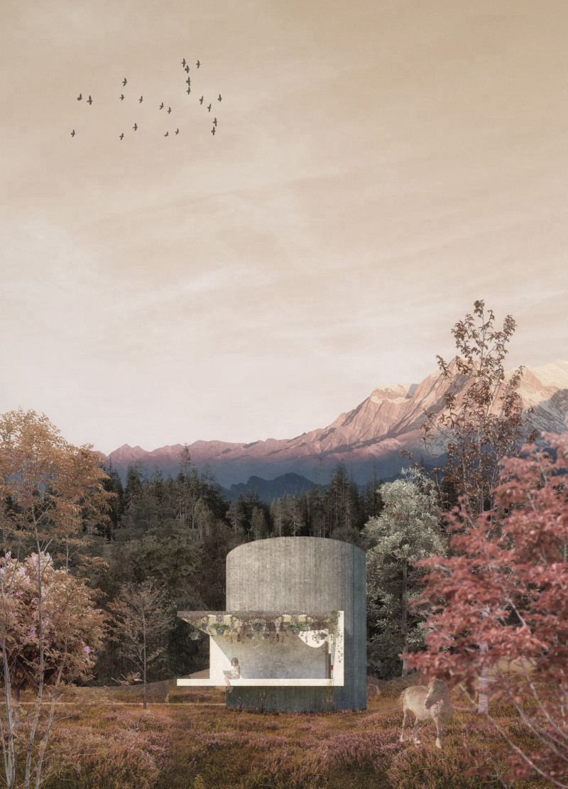 Charred Wooden Shingles and Cross-Laminated Timber Form a Versatile Urban Community Space