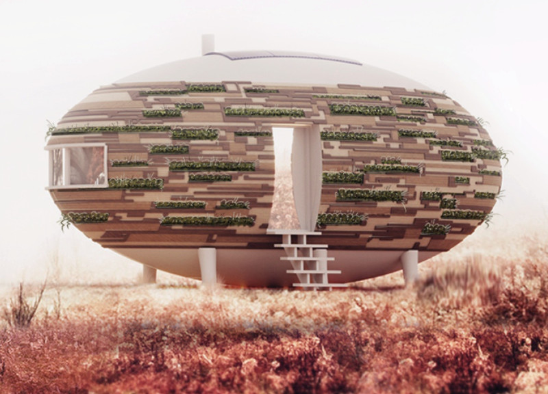 Egg-Shaped Capsule with R-34 Insulation and Photovoltaic Efficiency