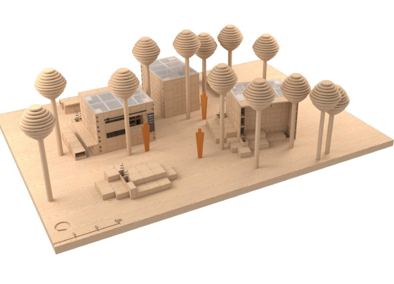 Lightweight Plywood Kiosks Enhanced by Polycarbonate Solutions for Outdoor Community Engagement