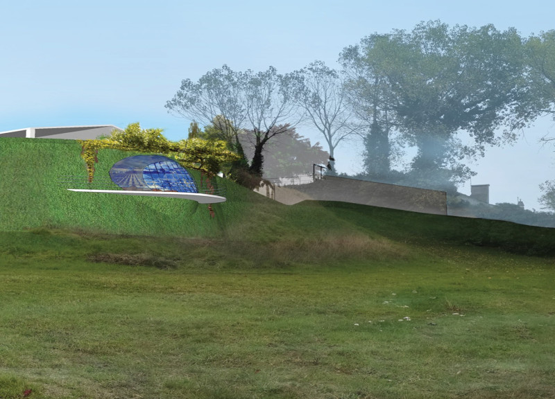 Grapevine-Inspired Pavilion Featuring Azulejos and Sustainable Concrete