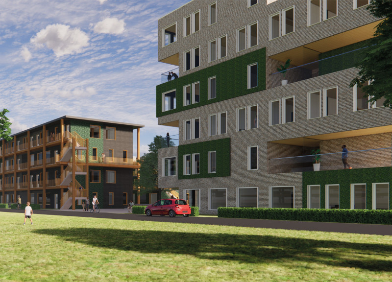 Stackable Residences Crafted with Cross-Laminated Timber for Sustainable Urban Living