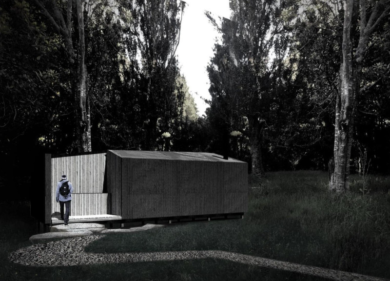 Timber Thresholds and Potbelly Warmth in a Tranquil Meditation Cabin