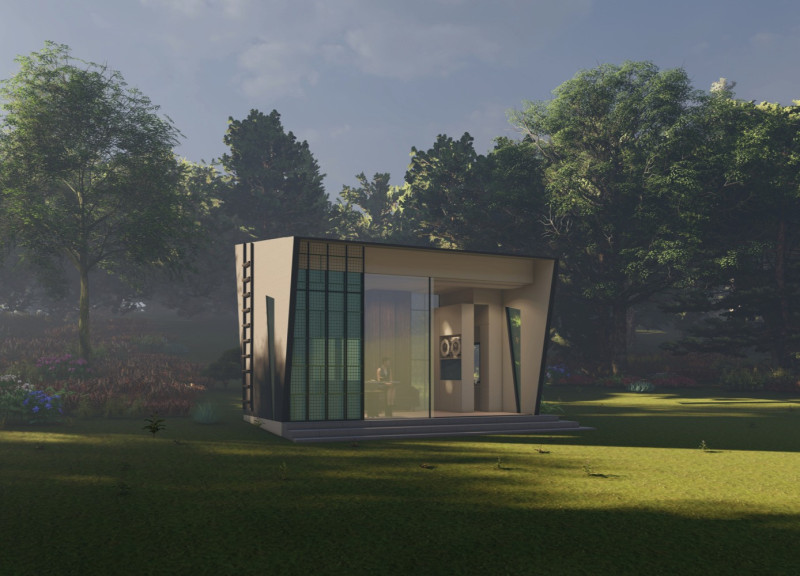 Algae-Powered Energy and Hydroponic Living in a Compact Micro Home