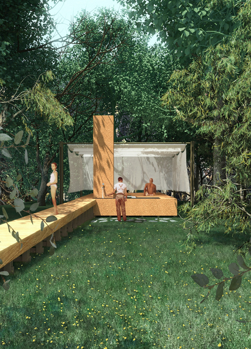 Mobile Raffia Room Overlooking Natural Landscapes in Sustainable Timber Retreat