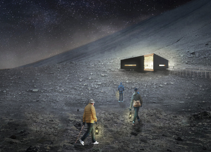 Translucent Core Framing Expansive Views in a Wooden Landscape Pavilion