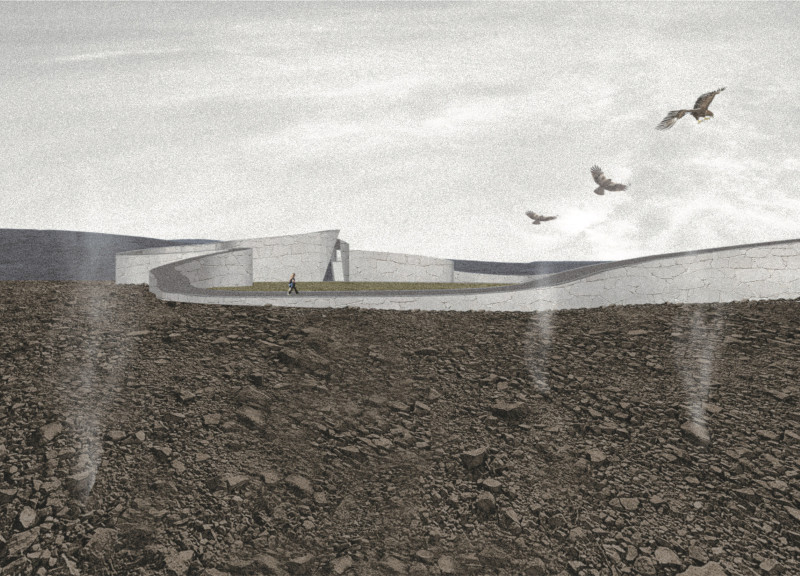 Natural Rock Walkway Connecting Tectonic Features in Iceland