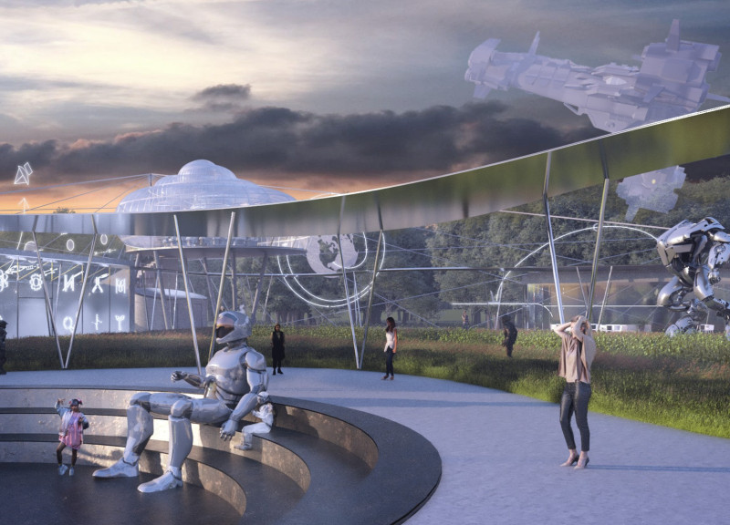 Exploring Snail-Shaped Spaces with Water Ponds and Garden Beds