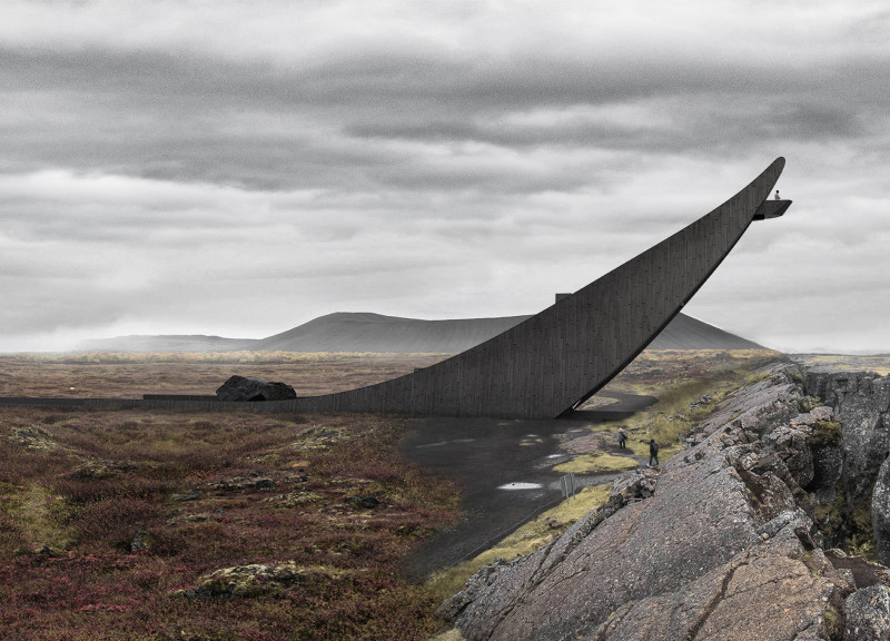 Diamond-Shaped Pavilion Featuring Prisma Glass and Floating Pontoons for Marine Research
