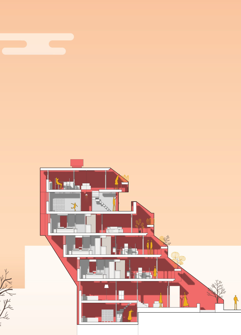 Charred Wooden Shingles and Reclaimed Wood Create Flexible Living Spaces in Urban Context