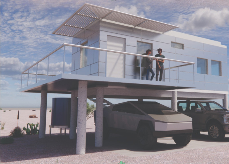 Reflective Aluminum Home Designed for Sustainable Desert Living