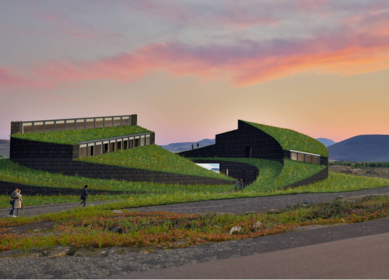 Turf Walls and Geothermal Bathing Enrich a Community Space in Iceland